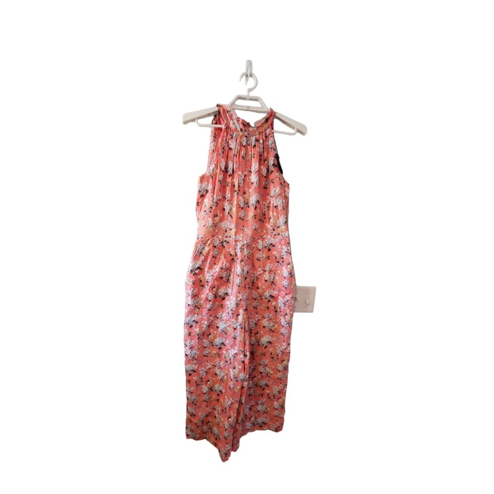 J. Crew Coral Floral Jumpsuit